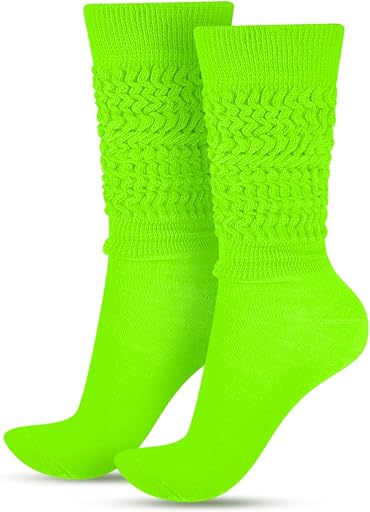 Geyoga Neon Sock Scrunch High for Women