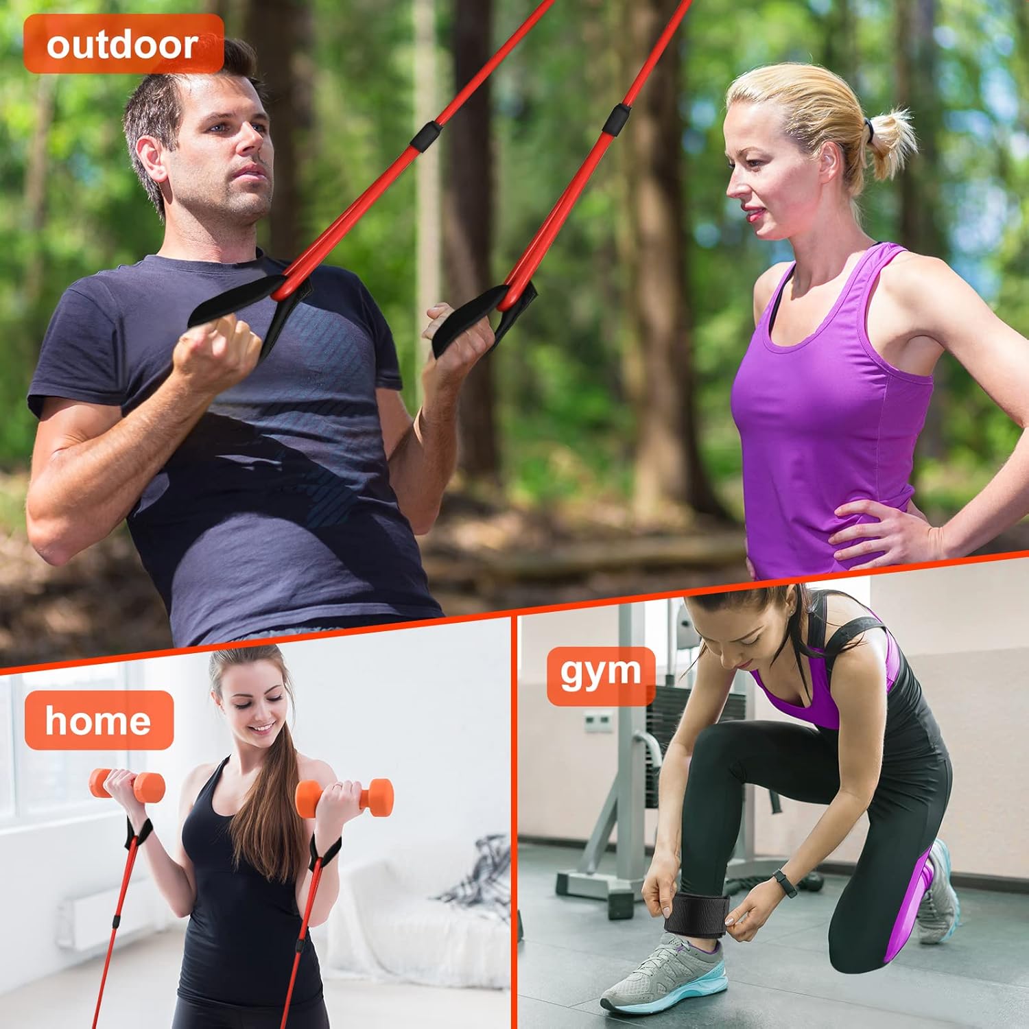 Skylety 3 Pcs Baseball Resistance Bands Youth & Adult Exercise Baseball Pitching Training Bands, 3 Levels 20/30/50 Lbs