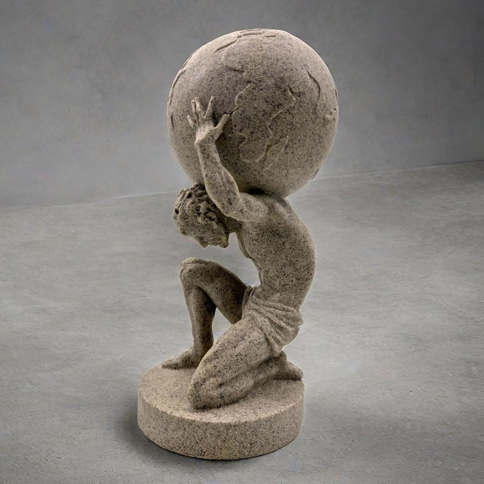 Dekoracja artystyczna statuetka rzeźba - figurka dekoracyjna na biurko, 25 cm grecki atlas trzymający rzeźbę świata, ozdoba na biurko śmieszne prezenty, abstrakcyjna figurka