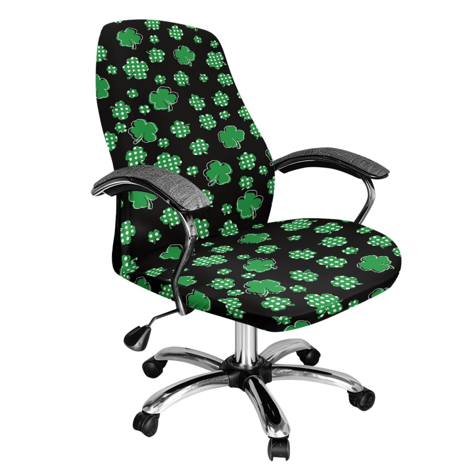 NETILGEN St Patricks Day Office Chair Cover Universal Desk Rotating Chair Covers High Back Computer Chair Cover Executive