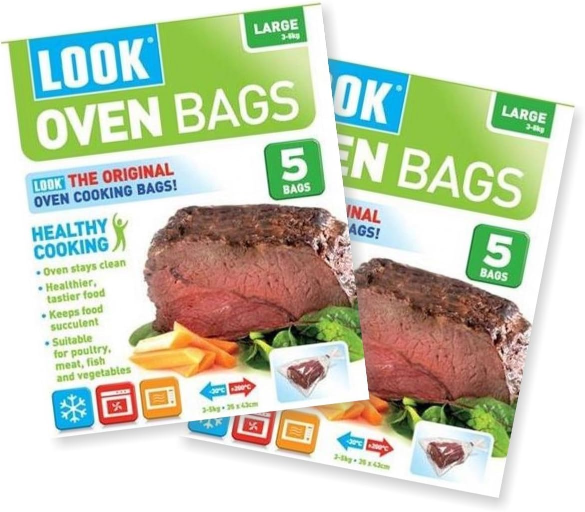 LOOK Healthy Cooking Oven Bags Large 3-5kg 5 Bags