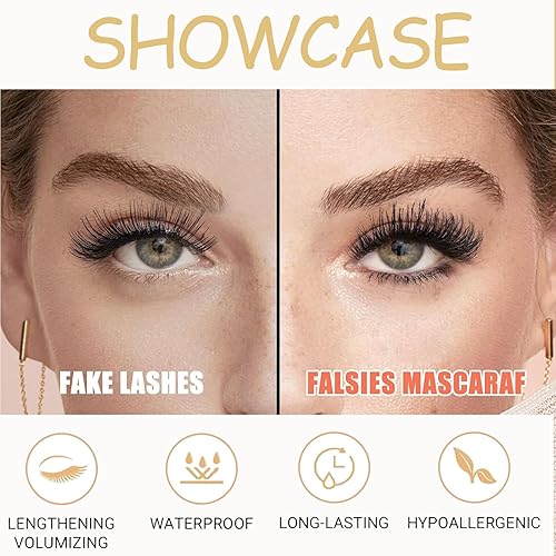 Miniatura 5 de Máscara de pestañas de 2 piezas, máscara de pestañas impermeable, rímel negro, volumen y longitud, máscara 4D de doble efecto 2 en 1, delgado y