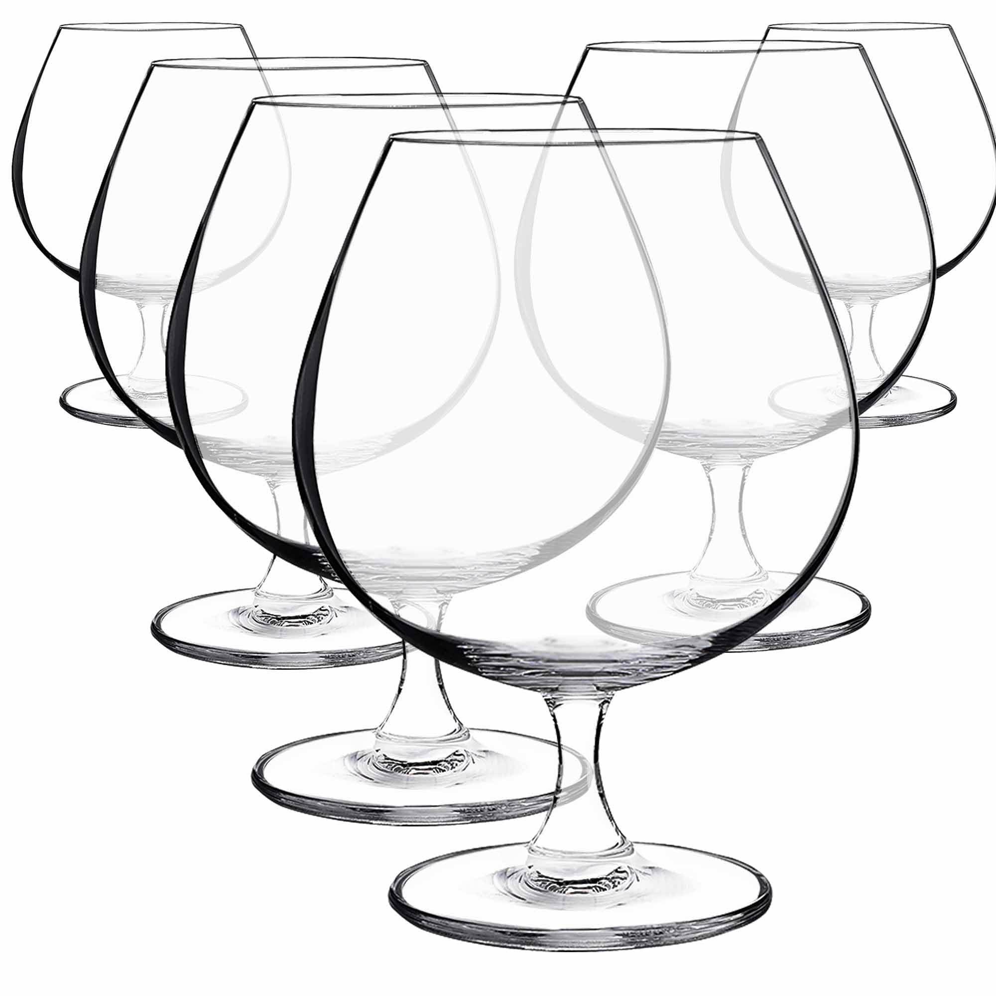 Gala&K | Juego de 6 copas de cristal para coñac o brandy | Colección GASTRO.