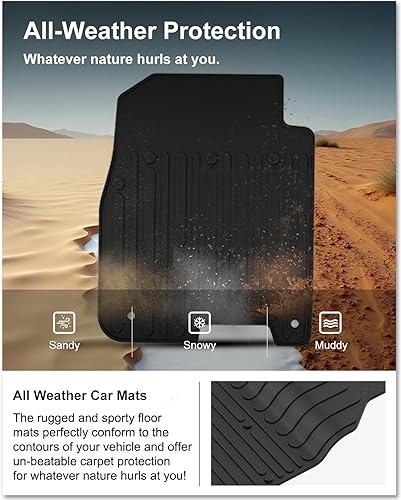 Miniatura 3 de KIWI MASTER Alfombrillas para Dodge Ram 150025003500 Crew Cab 2009-2018, Ram 1500 Classic Crew Cab 2019-2024, alfombrillas para todo tipo de clima,