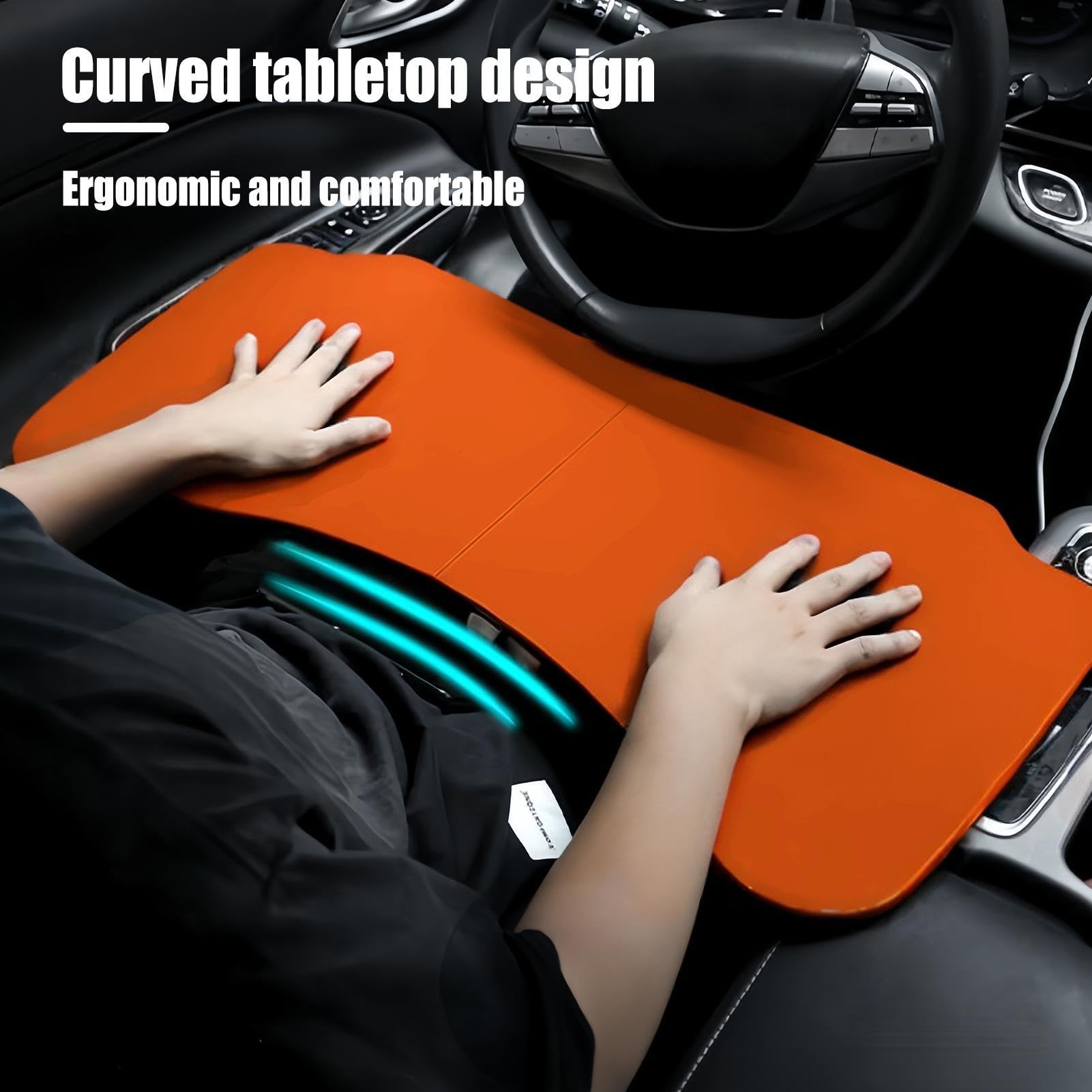 Tavolo da Volante Kit Organizer Portatile | Vassoio Portacibo Per Volante Auto Camion Viaggio Campeggio Cibo Pranzo Lavoro Autista Pieghevole Base Porta Tavolo Vassoio