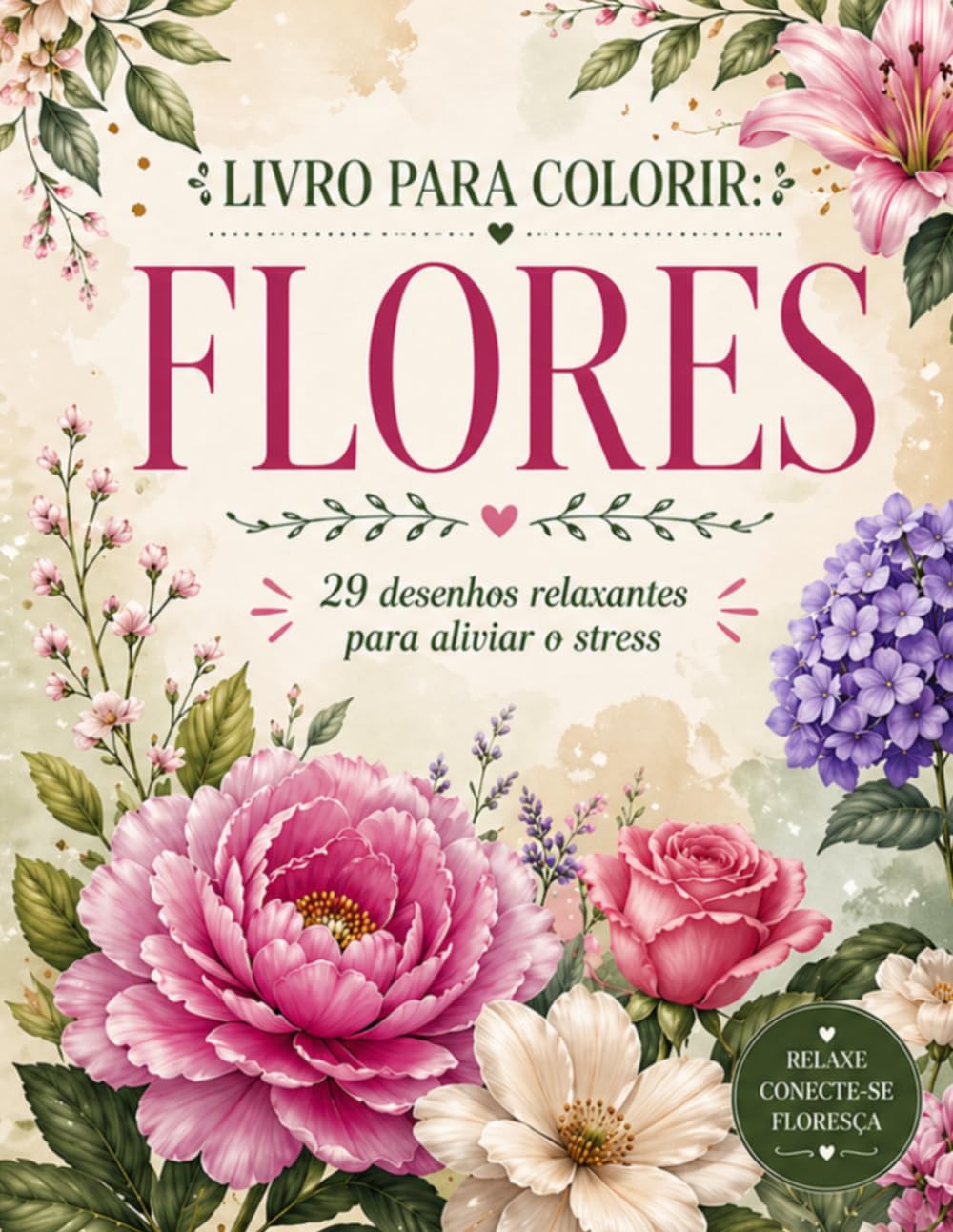 Livro de colorir: Flores