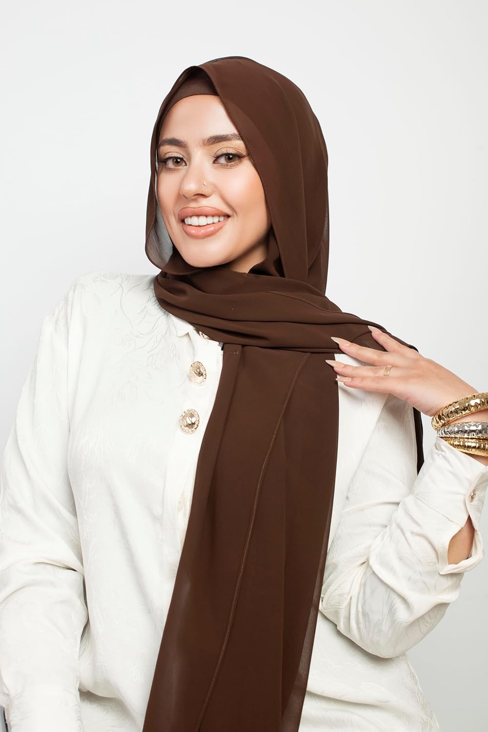Instant Chiffon Hijab 3-in-1 with Built-in Magnets and Attached Match Undercap, Women Hijabs Set. - Image 8