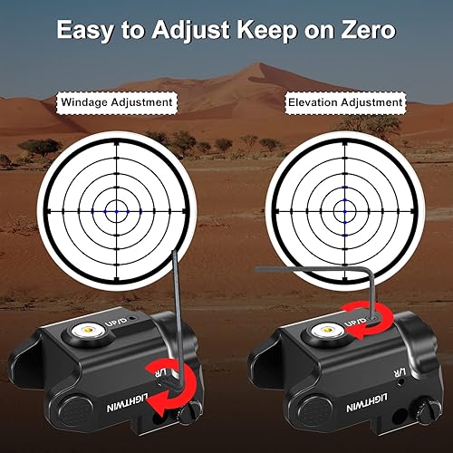 Miniatura 5 de LIGHTWIN Mira Láser RojaVerdeAzul, Montura de Punto de Láser Compacta Ultra Baja de Aluminio Picatinny, Modo Estroboscópico Disponible, Rayos