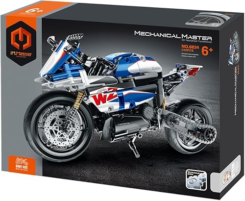 Dakott STEM - Juguete de construcción de ingeniería de transmisión mecánica, bloques de construcción de motocicleta, juguete desmontable, 542