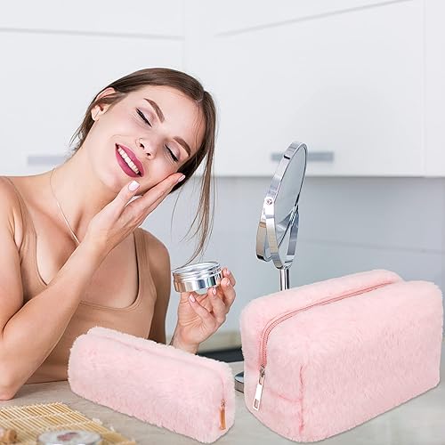 Miniatura 6 de 2 bolsas pequeñas de maquillaje para bolsas, bolsas de maquillaje para mujeres, bolsa de cosméticos estética, bonita estuche de lápices, bolsa de