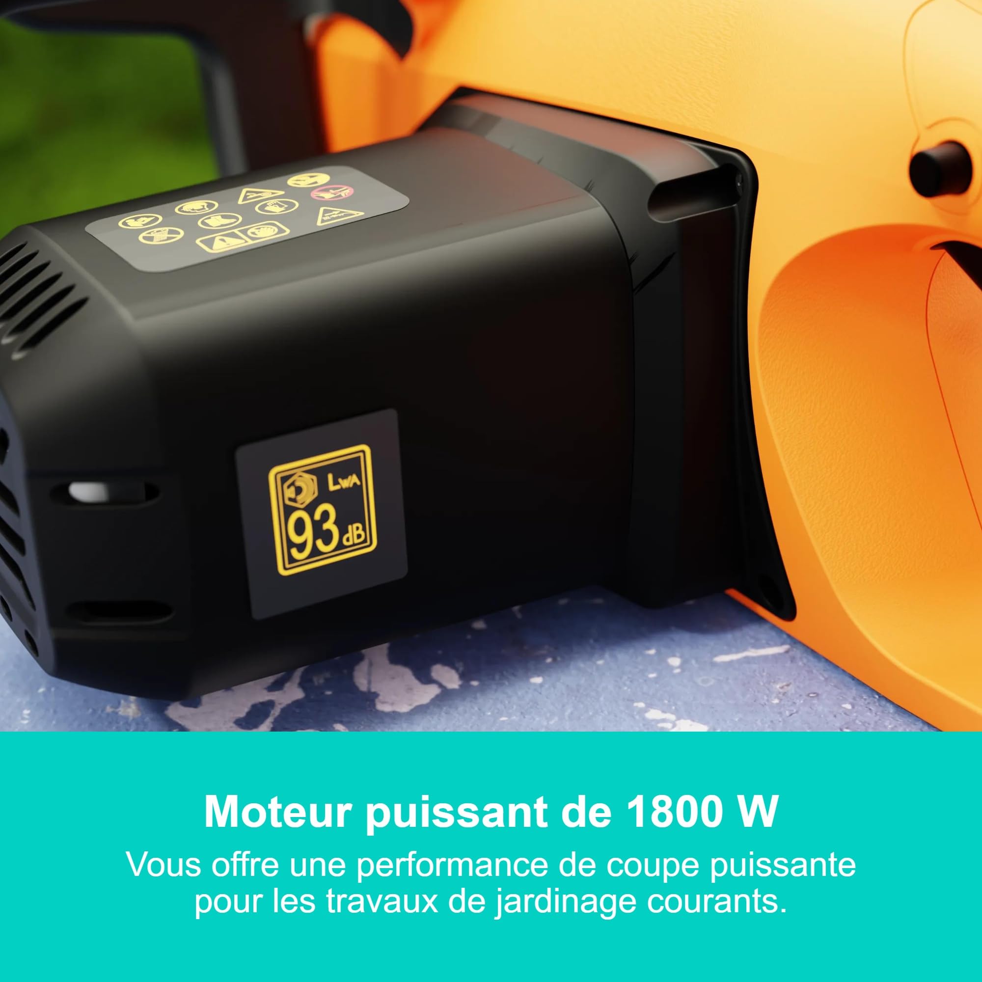 BLACK+DECKER Tronçonneuse électrique filaire 1800W 35cm avec frein de chaîne, BECS1835-QS