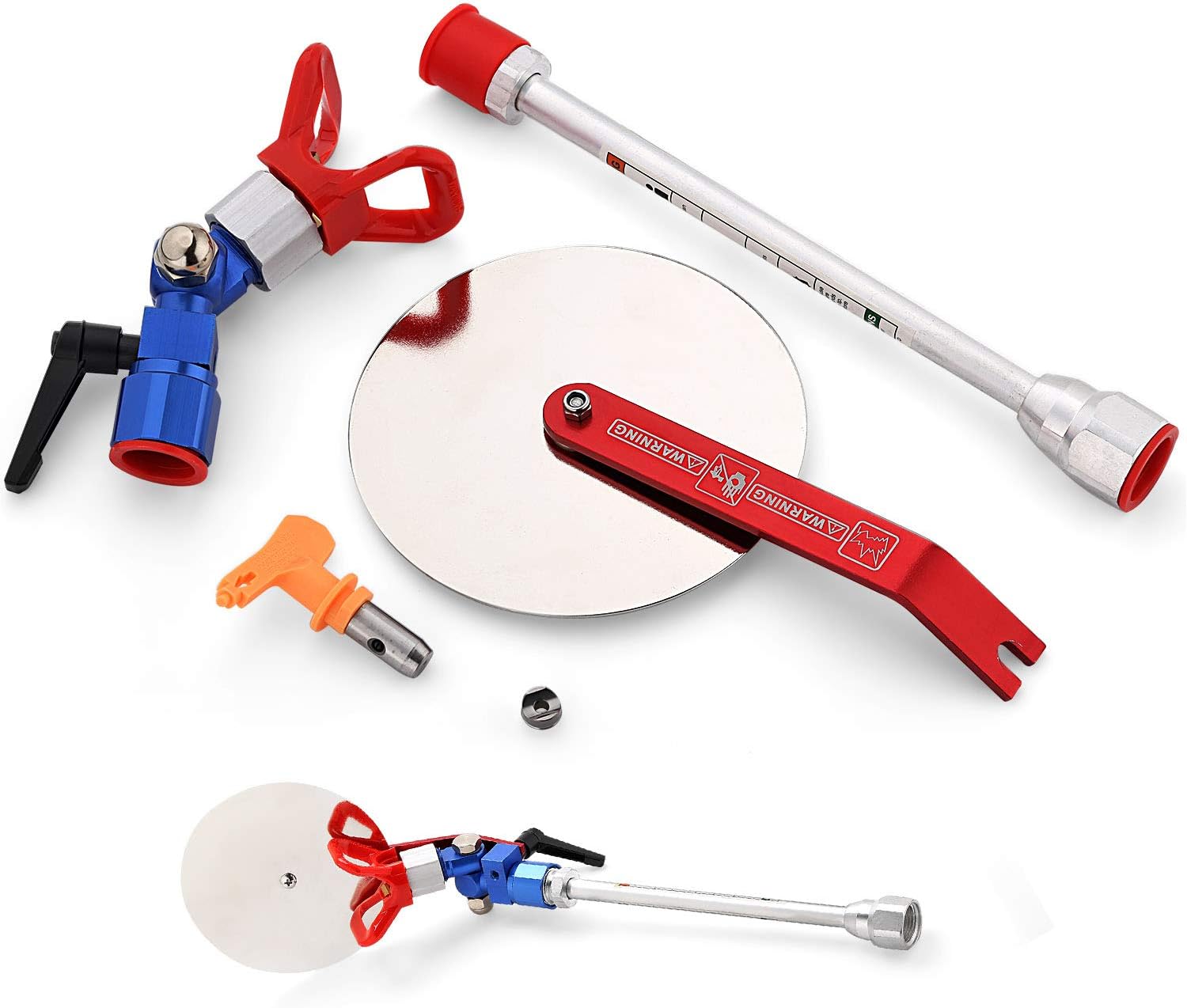 CPROSP Spray Guide Accessory Tool for Airless Paint Sprayer Universal Paint Spraying Accessory Nozzle Gun Anti-Splash Baffle with Extension Rod