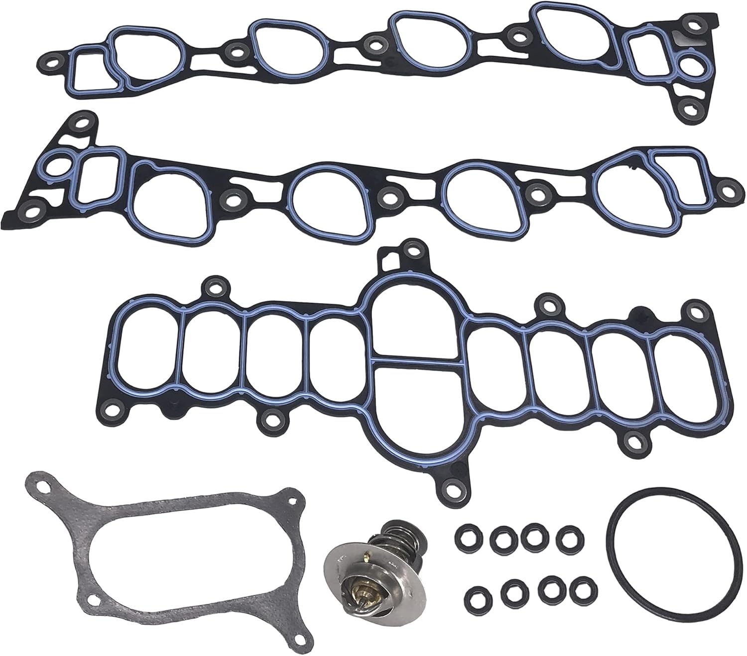 Partsflow Engine Intake Manifold Gasket Set for Ford Crown Victoria for Ford E-150 Econoline for Ford F-150 F-250 for Ford Mustang for Ford Thunderbird for Lincoln Town Car for Mercury Cougar 4.6 V8