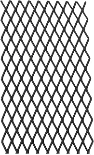 Steel Fireplace Grate Ember Retainer for Indoor Fireplaces and Outdoor Fire Pits, Heat Holding Mesh Frame for Longer Burning Logs, Black Single Piece 11. x 7.5 or 6.1 x 9.8 in(7.5 * 11.8in)
