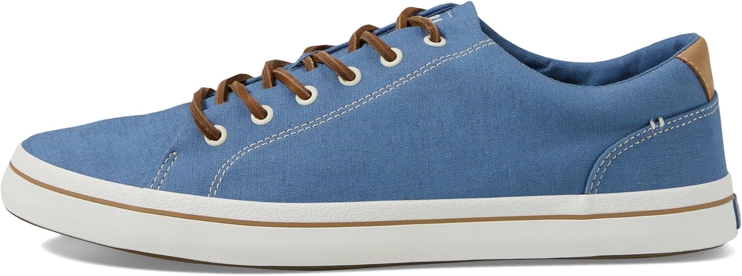 Sperry Men's Striper II Lace to Toe Seasonal Sneaker, Blue Linen, 8.5 - Image 5