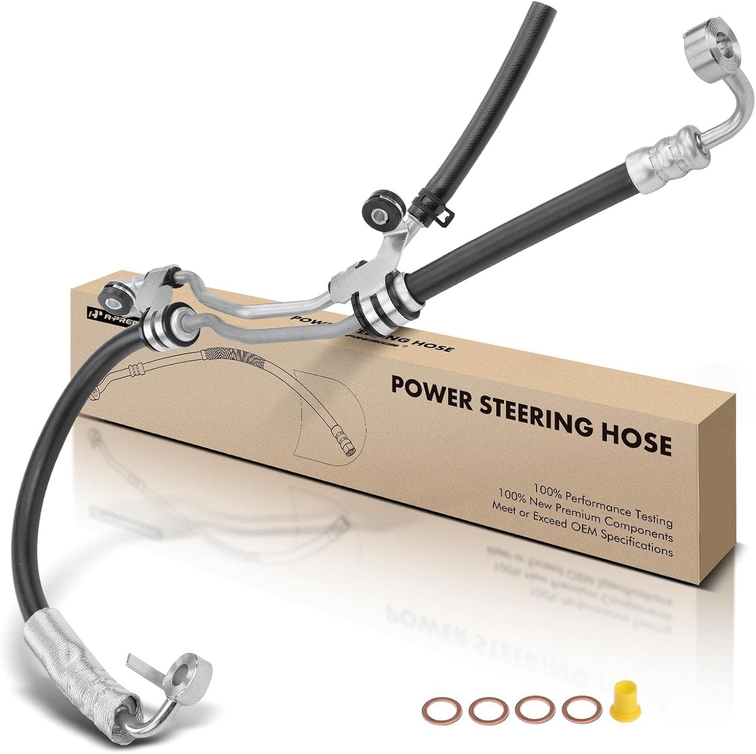 A-Premium Power Steering Pressure & Return Hoses Line Assembly Compatible with Mazda CX-9 CX9 2007-2015, 3.5L 3.7L Petrol, Pump To Gear
