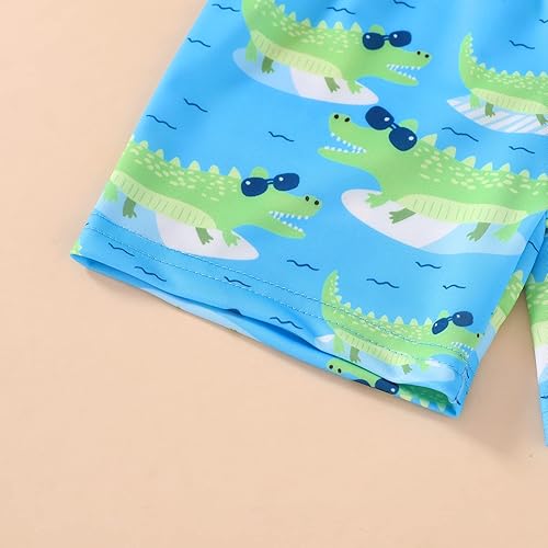 Miniatura 6 de Happy Town Trajes de baño para niños pequeños, conjuntos de camiseta de natación de manga larga, trajes de baño, trajes de baño de verano