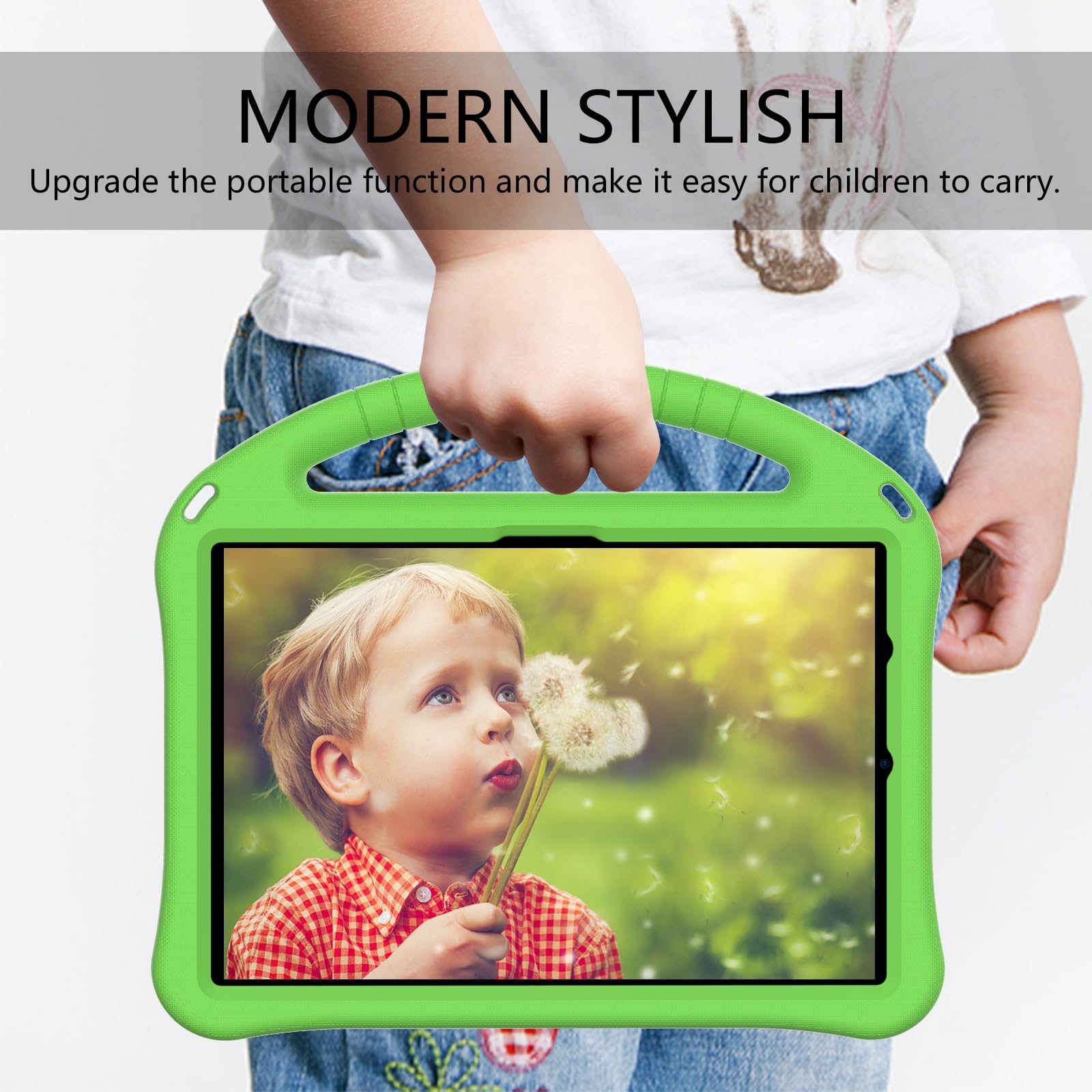 Custodia protettiva per tablet PC compatibile con Kindle Fire HD10/HD10 Plus 2021, custodia protettiva leggera in EVA per bambini, custodia protettiva antiurto resistente agli urti a prova di caduta
