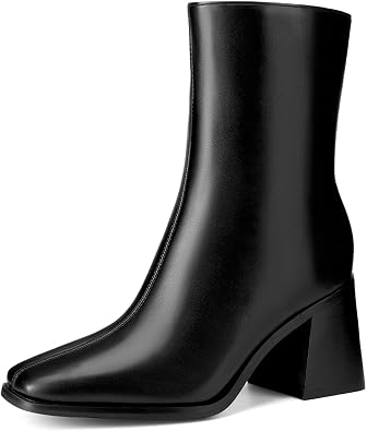 DREAM PAIRS Women's Square Toe Ankle Boots