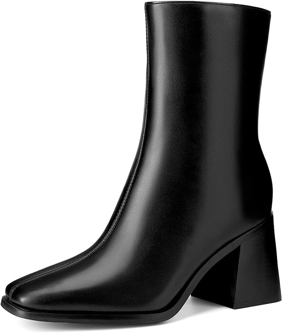DREAM PAIRS Women's Square Toe Ankle Boots