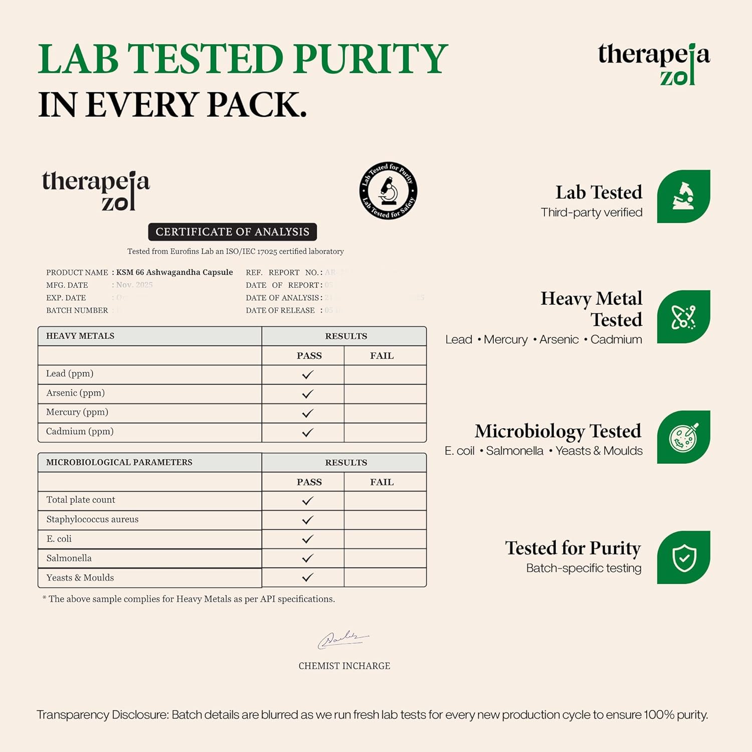 Ashwagandha KSM-66 Capsules for Men and Women - Ashwagandha Supplements for Stress Support, Calm Mood, Relaxation and Sleep - Premium Herbal Supplements, Vegan, Non-GMO, 60 Count