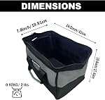 Sac à Outils Greywolf de 12 po, Sac à Outils Résistant, Matériau Renforcé 600D avec 6 Grandes Poches, Poignées Rembourrées, Sac à Outils à Large Ouverture Parfait pour Électriciens, Mécaniciens