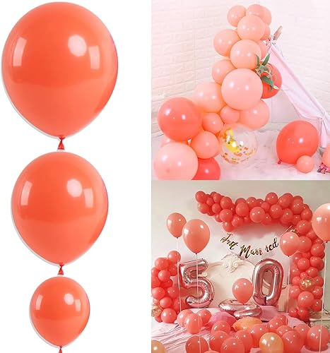 Miniatura 6 de Globos de coral, 3 tamaños diferentes, paquete de 77 globos de coral de 12 pulgadas, 5 pulgadas, 10 pulgadas, kit de arco de guirnalda de globos de
