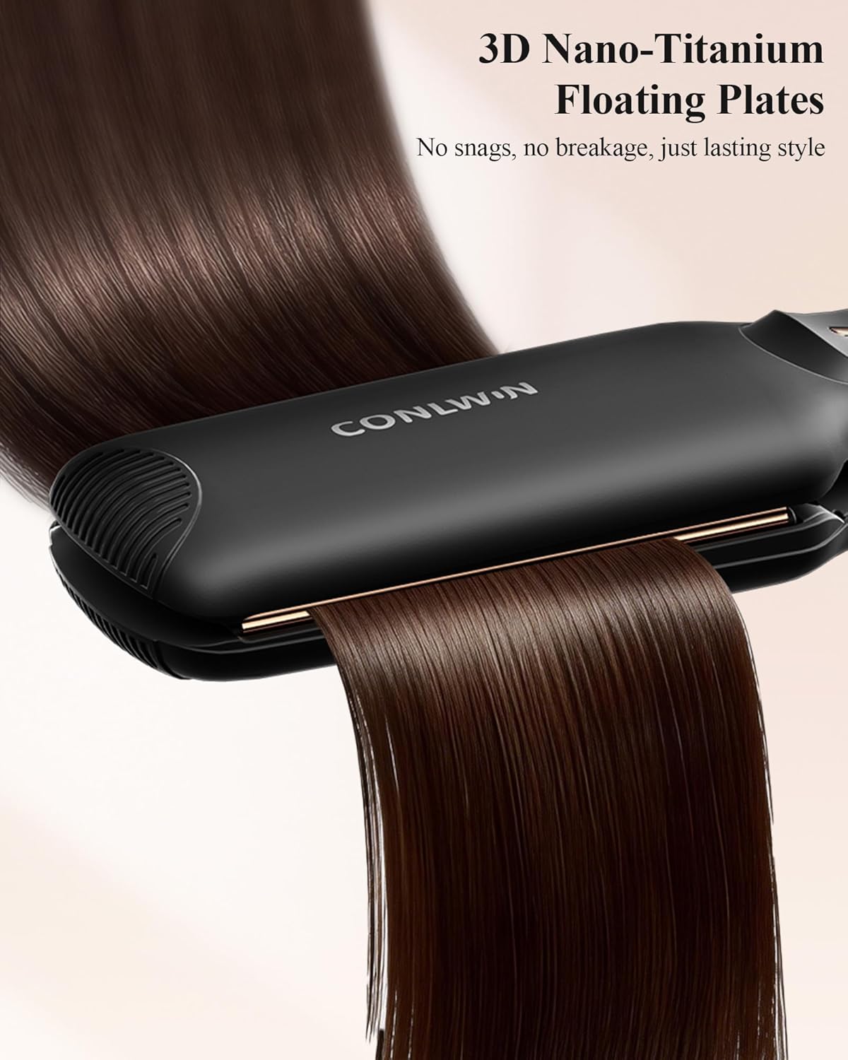 1.75" Infrared Flat Iron Hair Straightener, 3-in-1 Straighten/Curl/Care Ceramic Flat Iron, 12 Temps & 3s Heat-Up for All Hair Types, Negative Ions for Frizz-Free, Dual Voltage for Travel