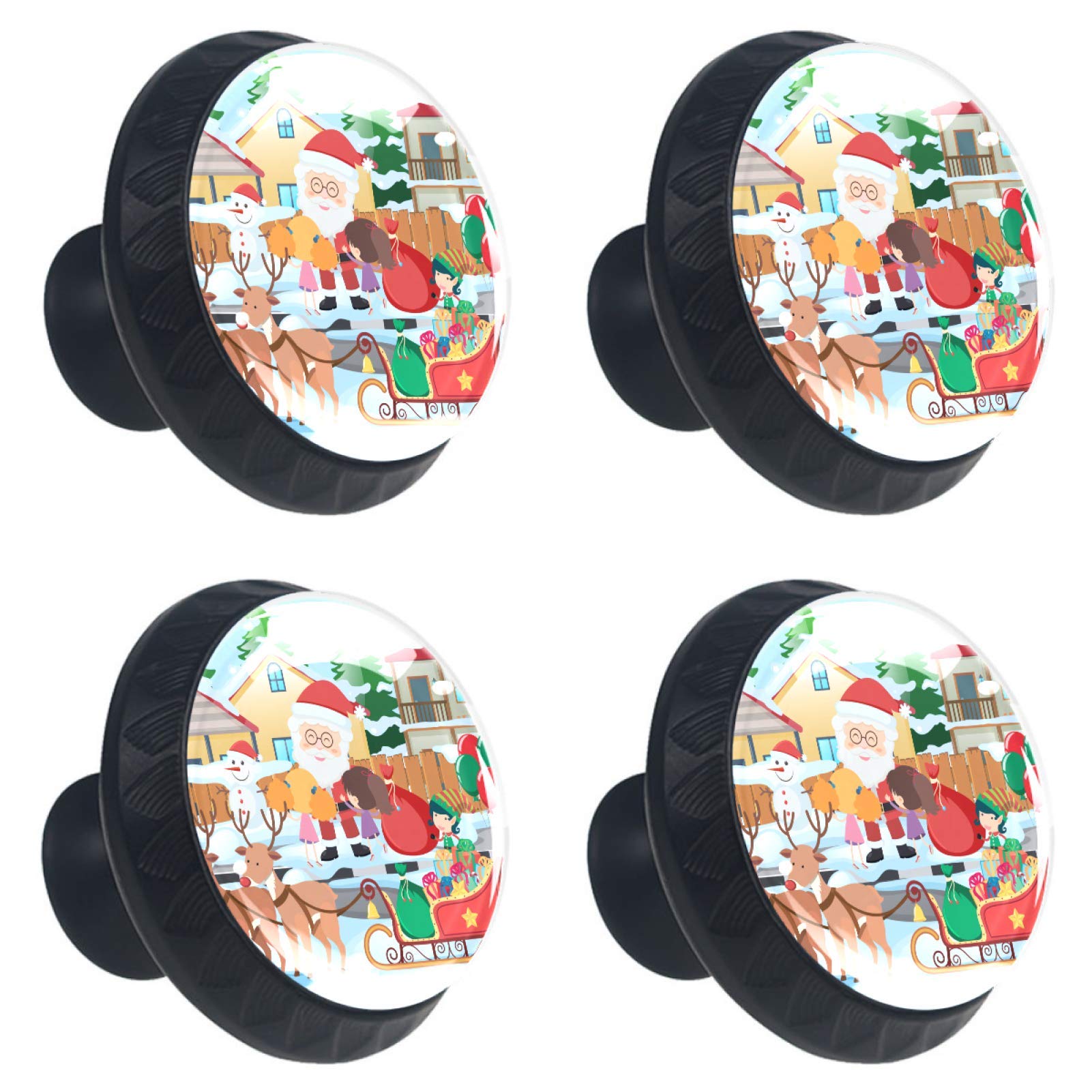 Boutons de tiroir en verre thème Noël, l'idée cadeau pour la maison