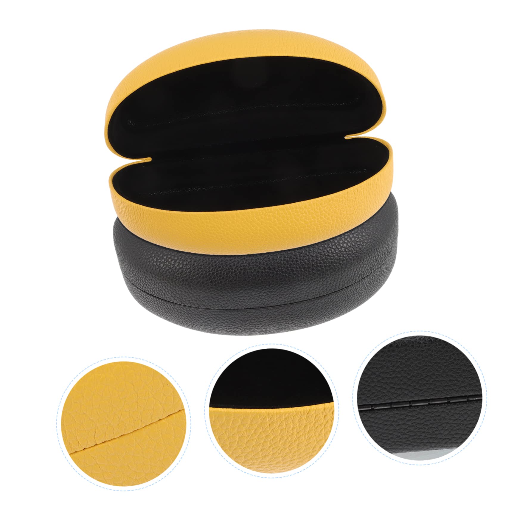 SOIMISS 4 Set Di Custodia Portatile Sunes Per Occhiali Da Sole Antigraffio E Antipolvere Chiusura A Molla Guscio in Pelle Pvc Design Alla Moda Ed Elegante 2 Pezzi * 4
