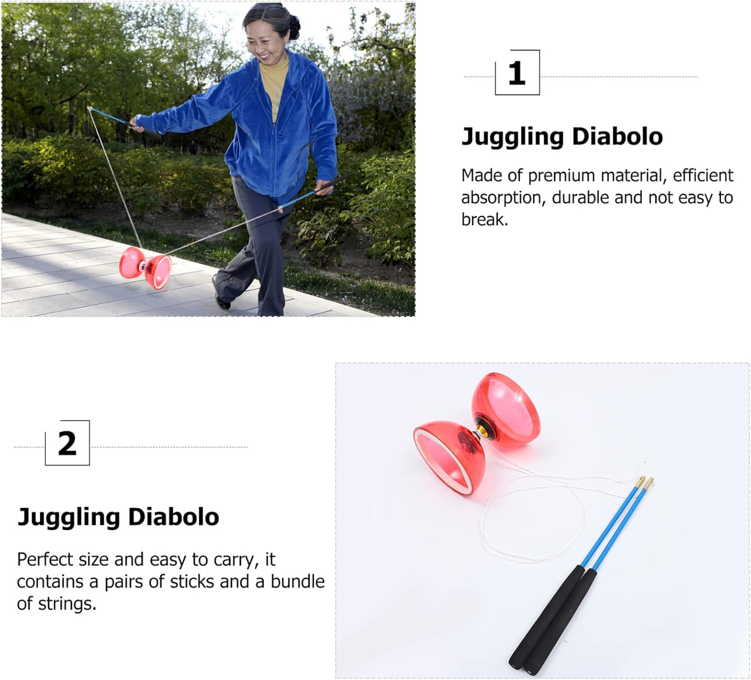 Buy Chinese Yoyo Diabolo Toy Set Chinese Juggling Toys Traction Diabolo Toy with Diablo Sticks