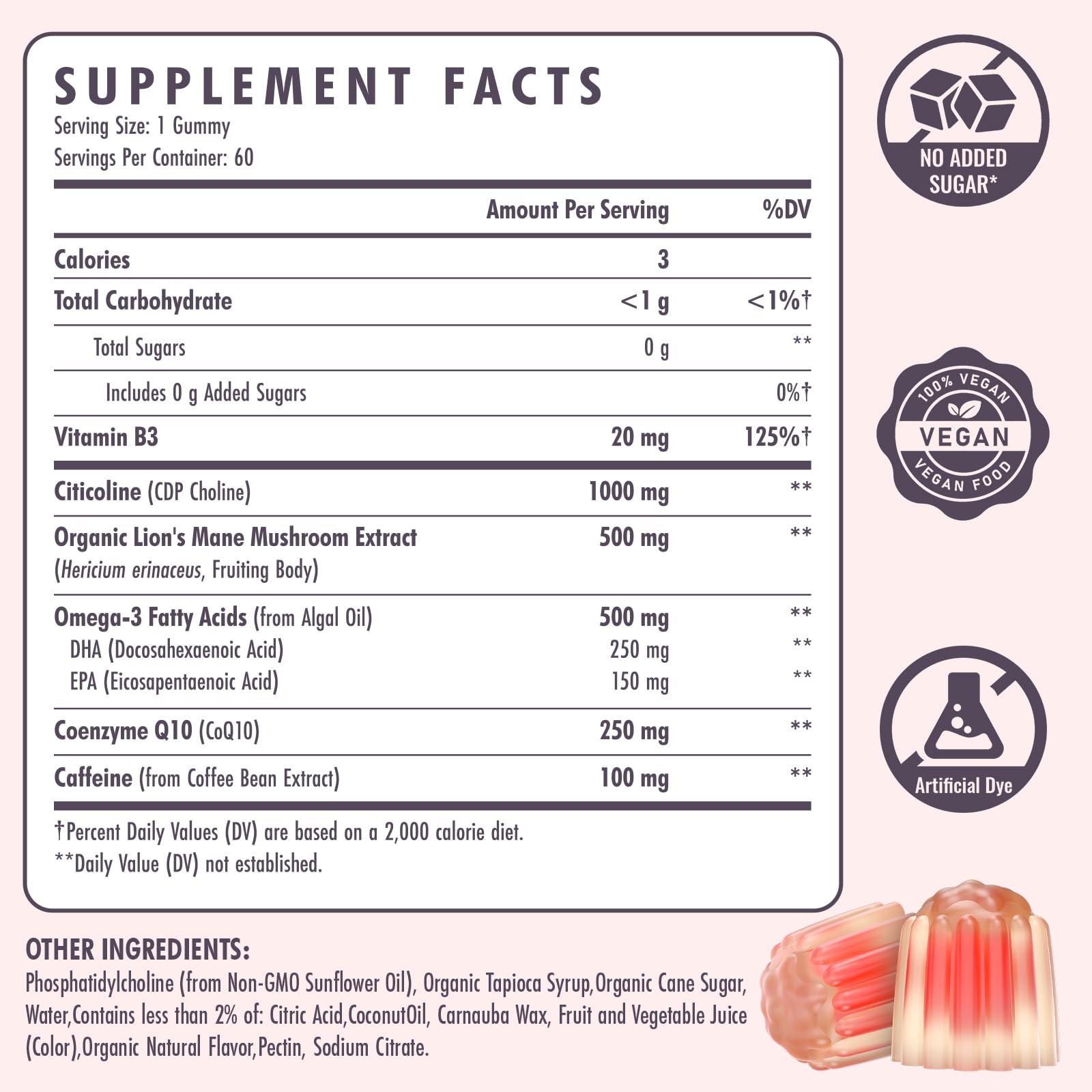 Citicoline (CDP Choline) 1000mg Gummies for Memory & Focus — Amazon image 6