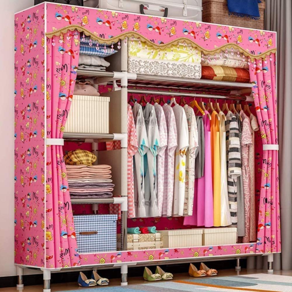 Armoire en toile rapide et facile à assembler avec penderie