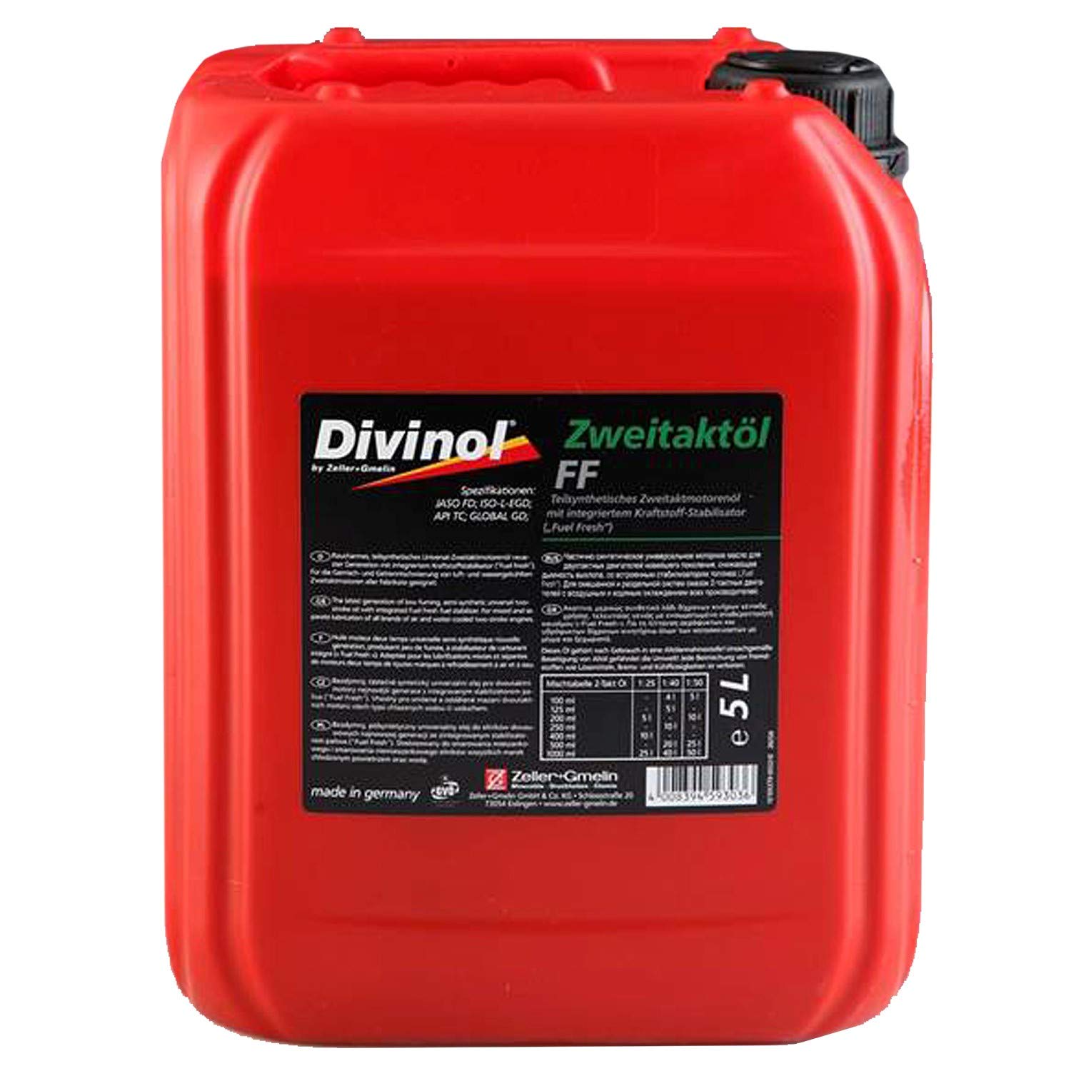Divinol Zweitaktöl FF 1x5 Liter 2-Taktöl teilsynthetisch 2T Mischöl