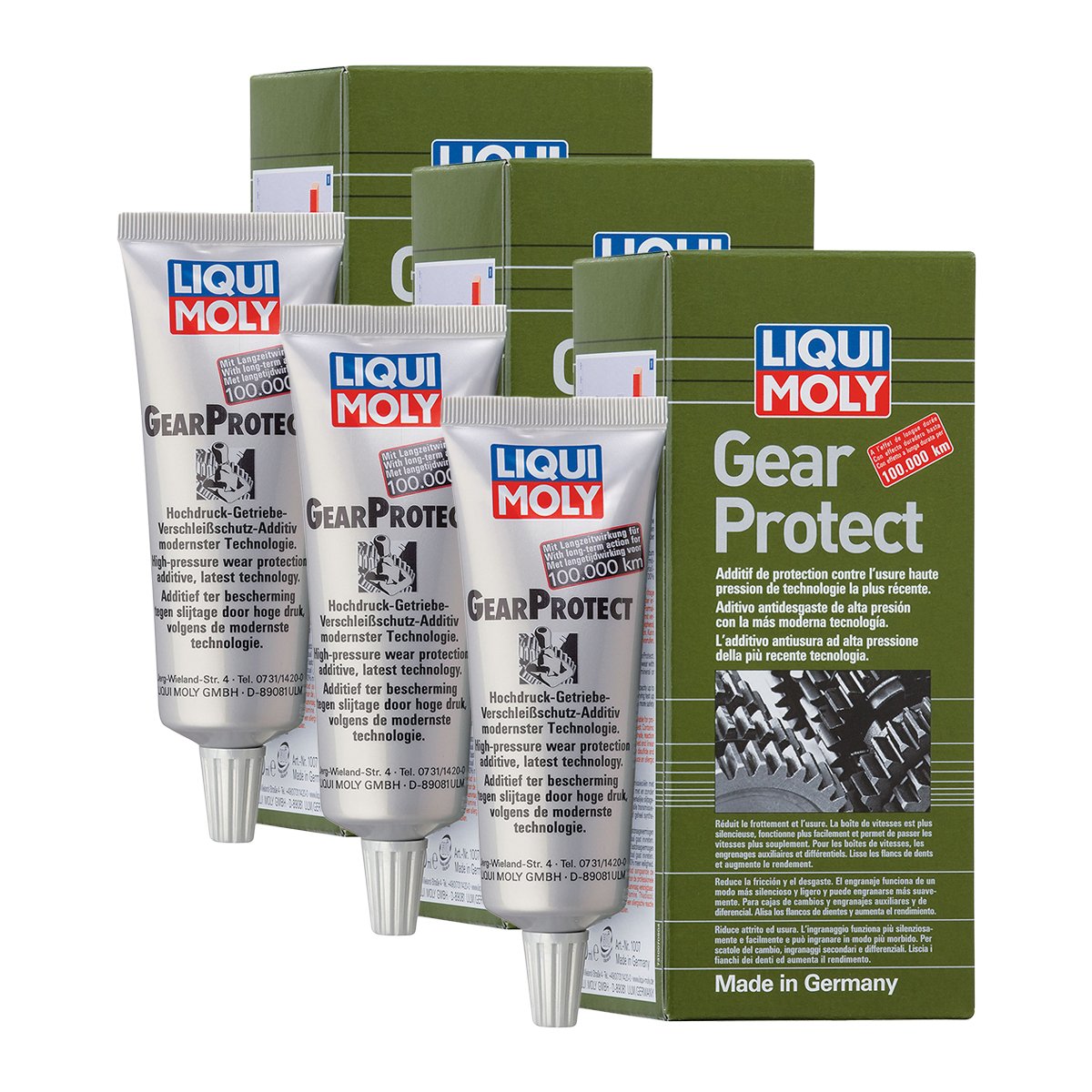 3x LIQUI MOLY 1007 Gear Protect Getriebeöl Schutz Additiv 80ml