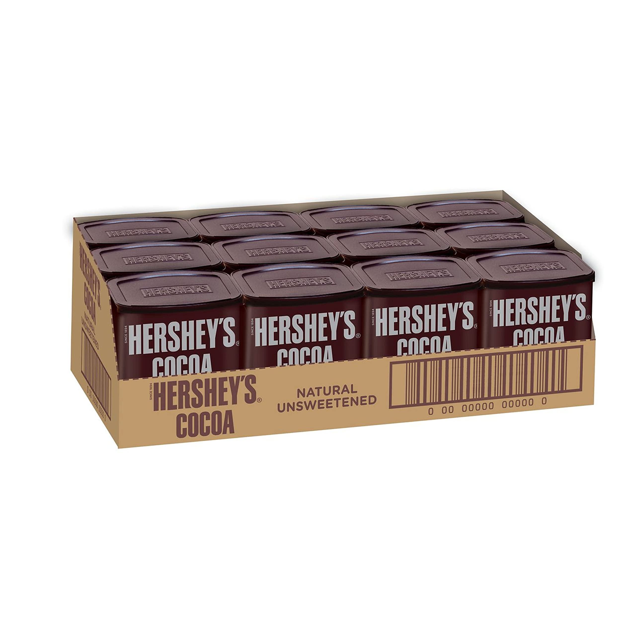 HERSHEY'S SPECIAL DARK Chocolate Cocoa, Bulk Baking, 8 oz Cans (12