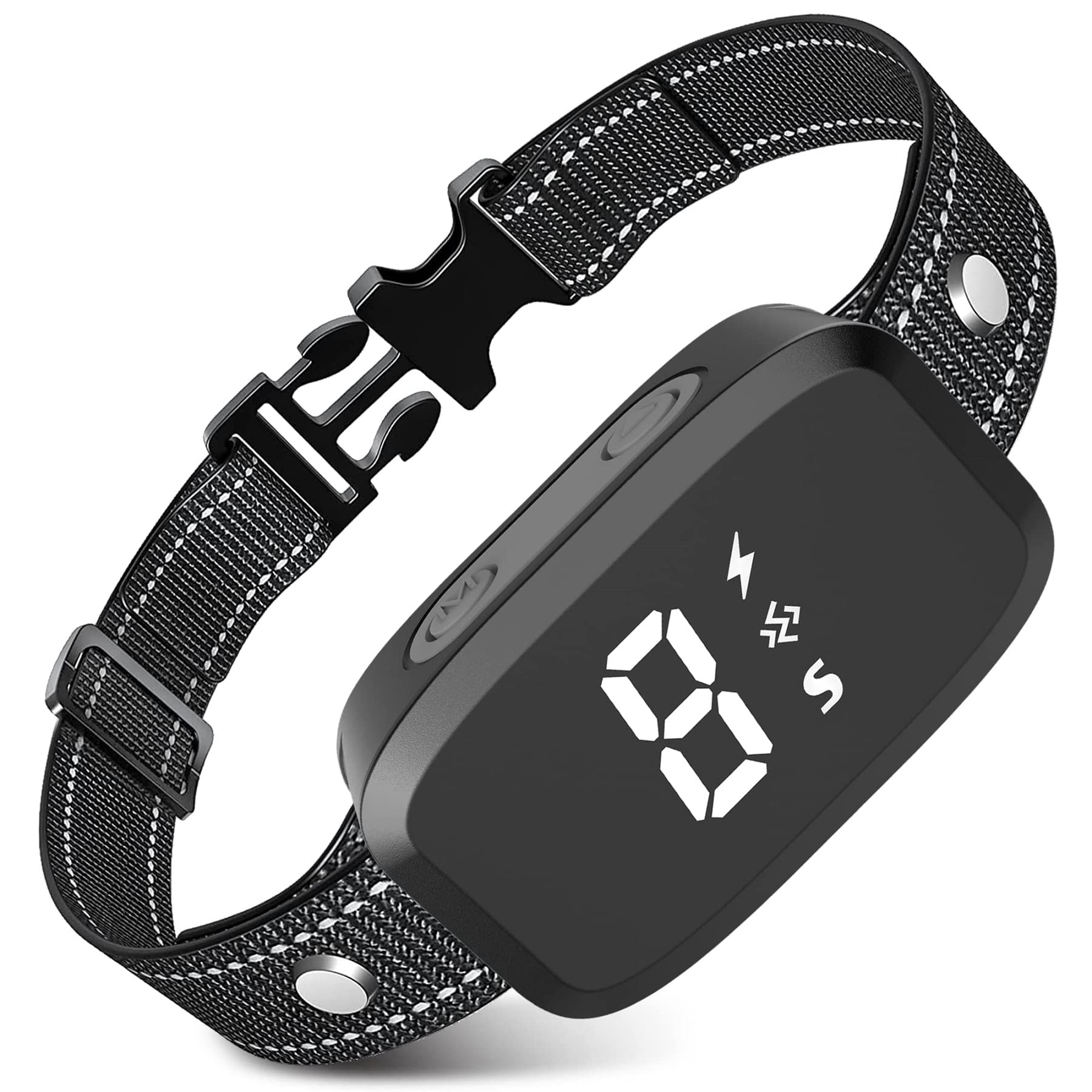 Dog Bark Collar for Dogs Rechargeable No Bark Anti Barking Collars Humane Dog Sensitivity and Intensity Beep Vibration Shock Collar