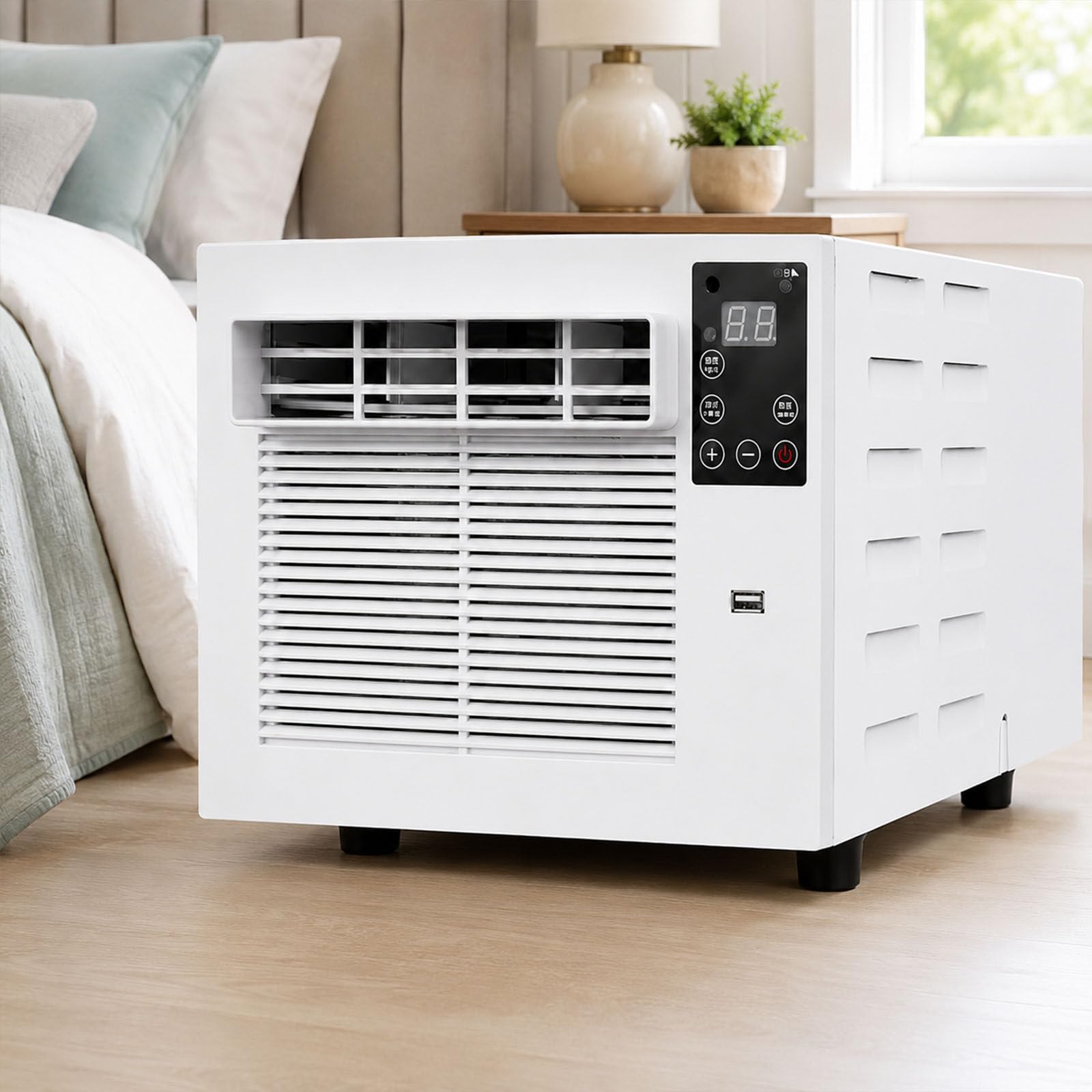 MESCXTY 1876 Btu Portable Air Conditioner, Camping Ac Unit, Cooler,Dehumidifying, Quiet Night Mode, Remote And Timer For 1-3 Person Tents, Rvs, Caravans & Trucks AC+0.9M