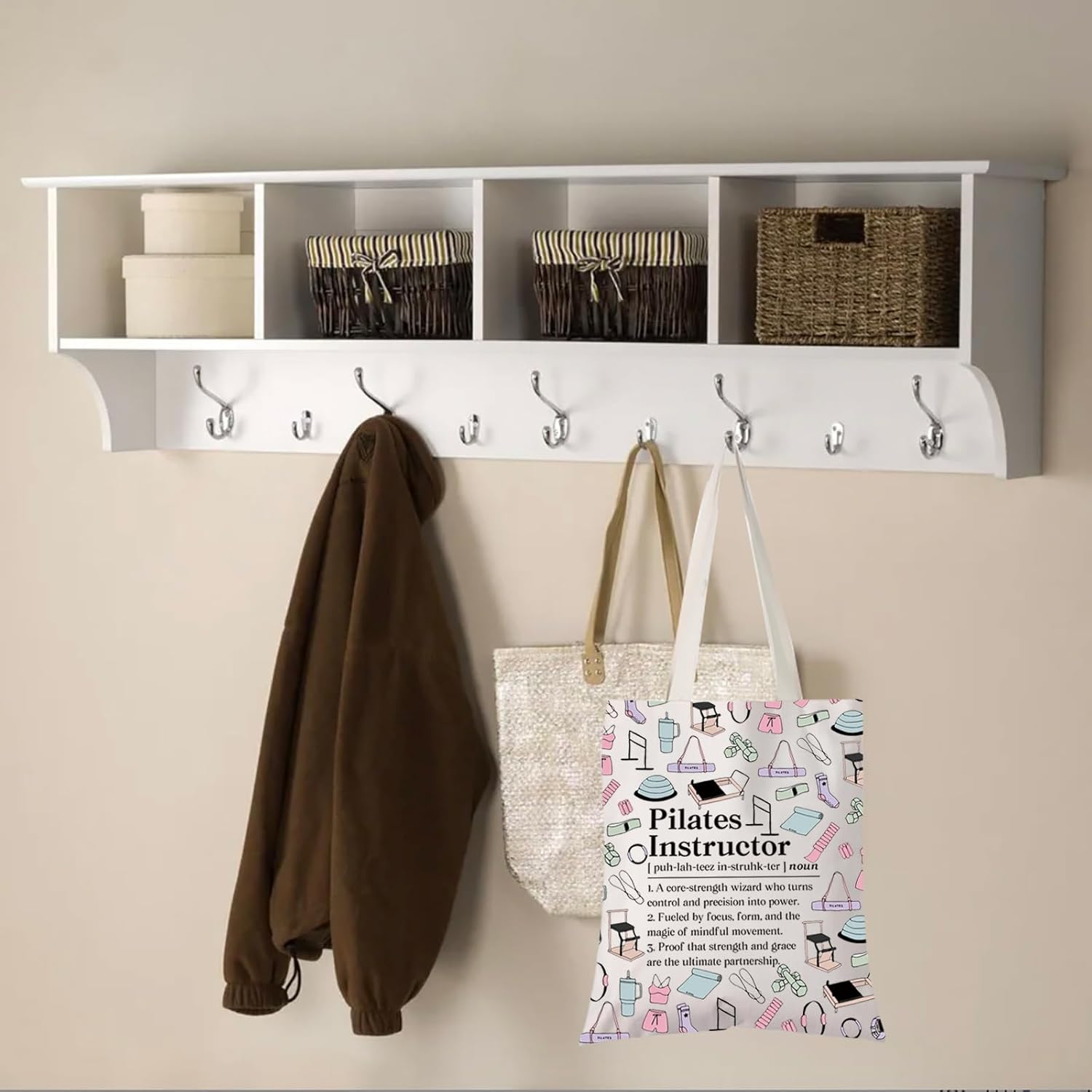 WCGXKO Pilates Instructor Tote Bag Pilates Teacher Appreciation Accessories Pilates Workout Gift - Image 3