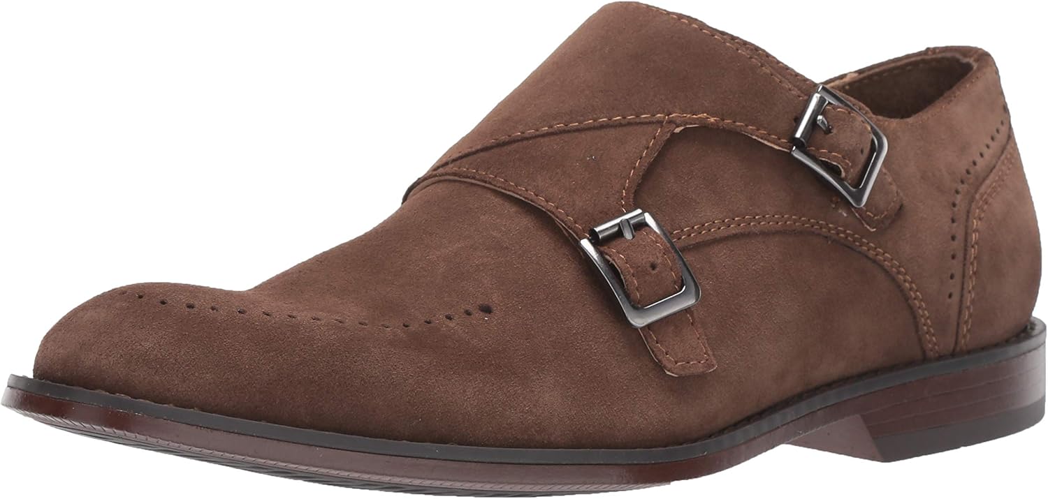 STACY ADAMS Men's Wentworth Double Monk Strap Loafer, Tobacco, 12 M US
