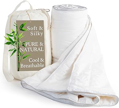Desert Breeze Distributing Natural Comforter Viscose from Bamboo Lightweight, Breathable, Down Alternative Quilt or Blanket, Duvet Insert, Queen Size