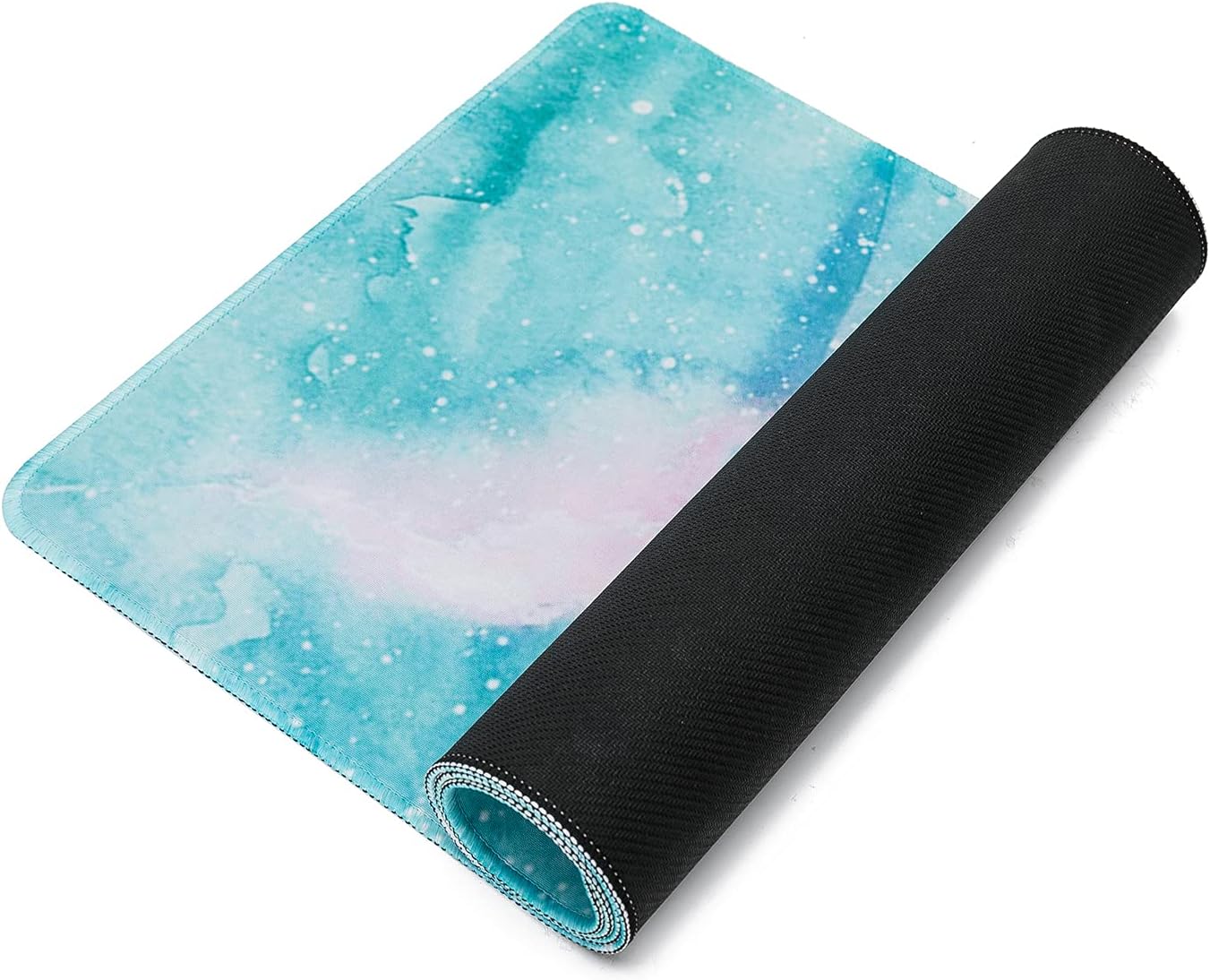 Agirlvct Desk Pad Protector,Cute Mouse Pad,Marble Office Desk Mat,Non-Slip Desk Pad for Keyboard and Mouse,Laptop Desk Leather Cover,Waterproof Writing Mat for Office Home (Light Blue,31.5" x 11.8") : Office Products