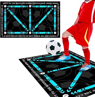 Football Training Mat, 60x90cm Football Mat, Blue Non-Slip for Training, Football Training for Kids/Adults, Quiet Gifts for Football Fans and Kids