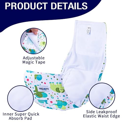 MICOOYO Bandas Lavables para el Vientre para Perros Masculinos, Pañales Reutilizables