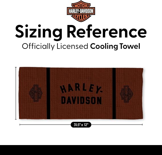 Northwest Harley-Davidson Burnt Wings Cooling Towel, 12 x 31.5 in