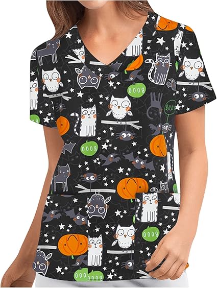 Halloween blouses plus size Outlet