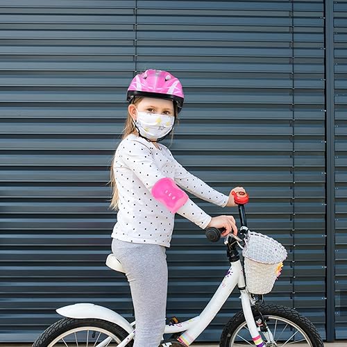 Miniatura 4 de Kids Helmet with Sports Protective Gear Set: Toddler Knee Elbow Pads Wrist Guards Adjustable Helmet for Ages 3-8 Girls Cycling Skateboard Roller