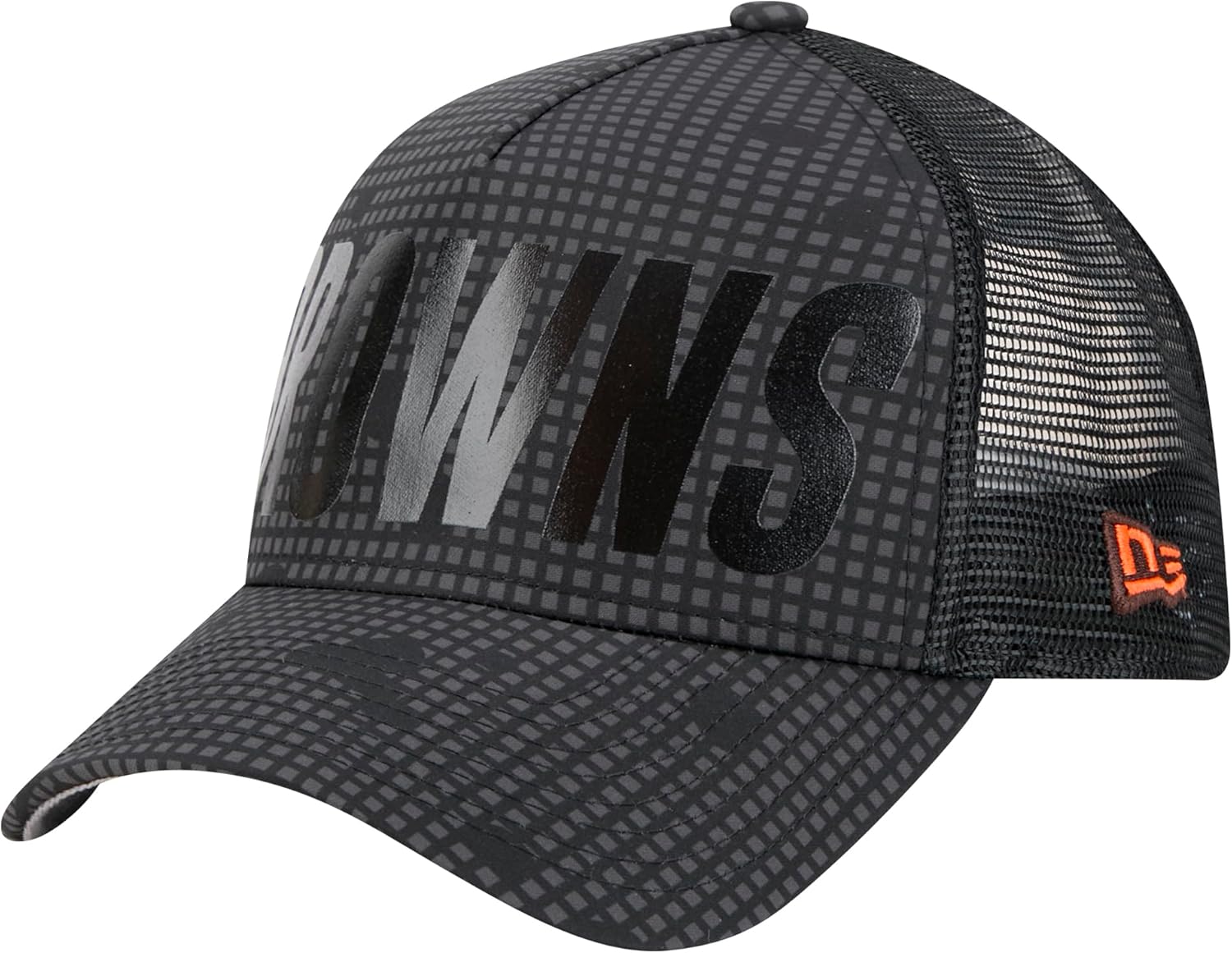 New Era Men's NFL Throwback Midnight Ink Tonal Text A-Frame Trucker 9FORTY Adjustable Hat