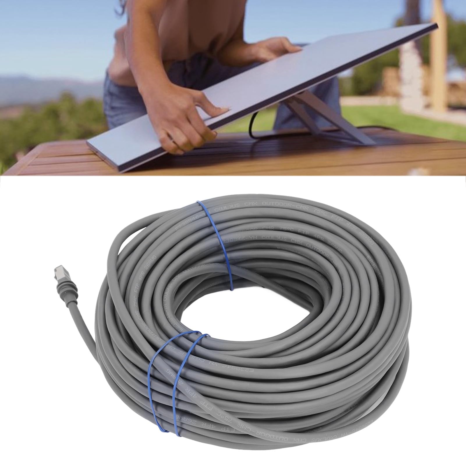 Bewinner Cavo Gen 3, Prolunga Cavo Cavo Sostitutivo Satellitare Impermeabile IP68 2000 Mbps per Gen3 V3, Cavo Standard V3 per Cavo Esterno (100 piedi (30 m))