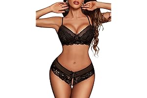 Women's Black Lace Lingerie Set